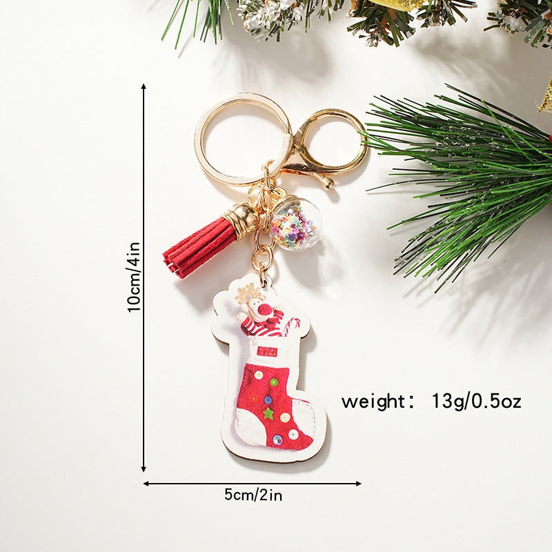 Wholesale Christmas Wooden Keychain