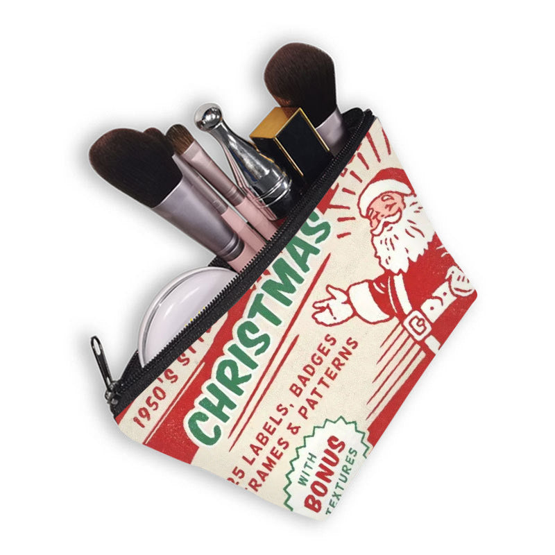 Wholesale Christmas Polyester Makeup Bags, Wash Bags, Storage Bags
