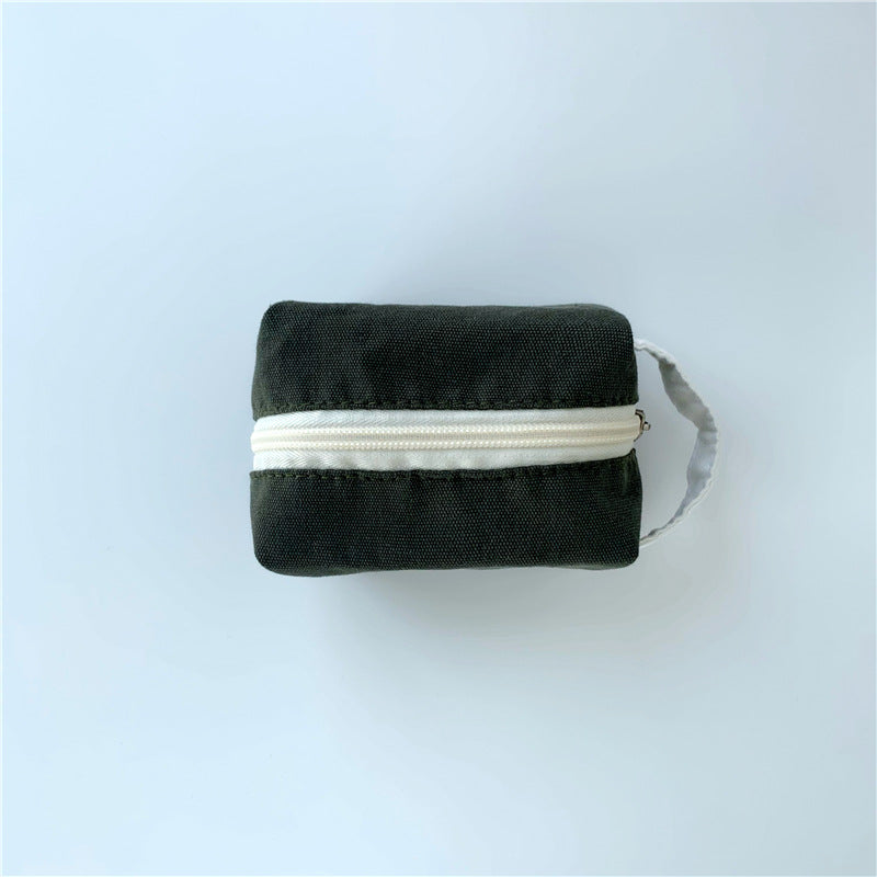 Wholesale Small Size Canvas Cotton Solid Color Mini Storage Bag