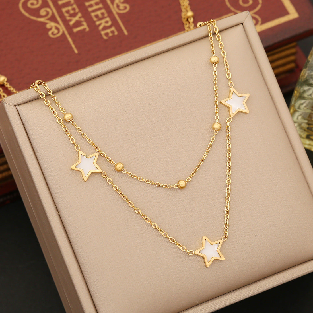 Wholesale Seashell Stars Stainless Steel Necklaces