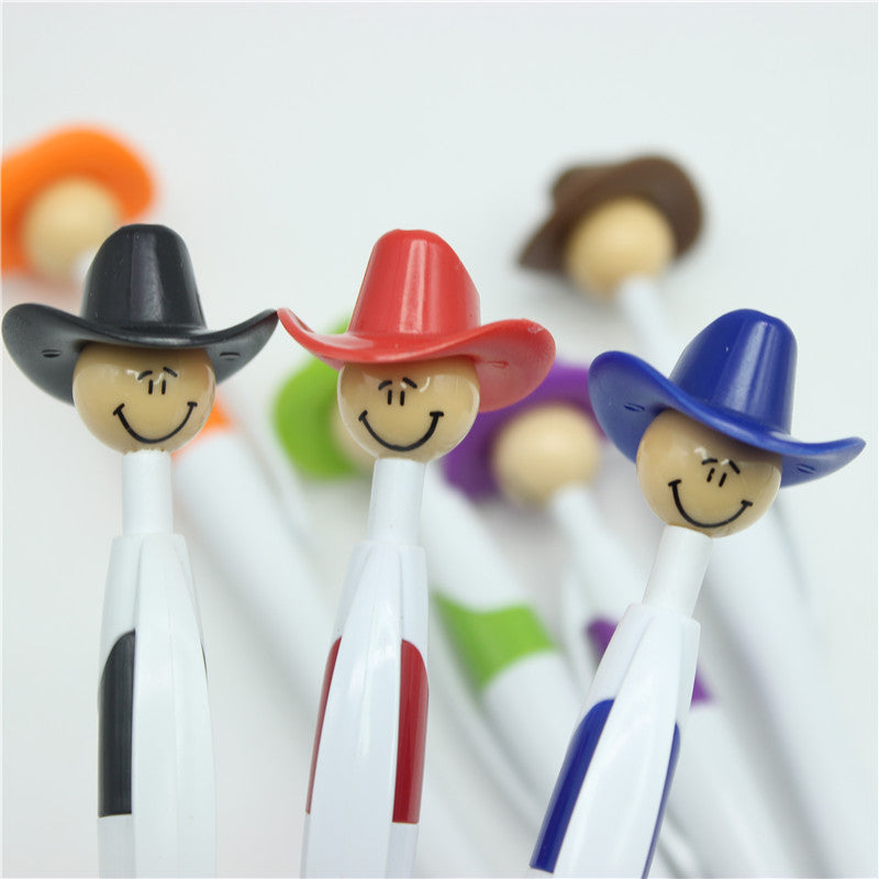 Wholesale Creative Cowboy Hat Cute Black Ink Ballpoint Pen