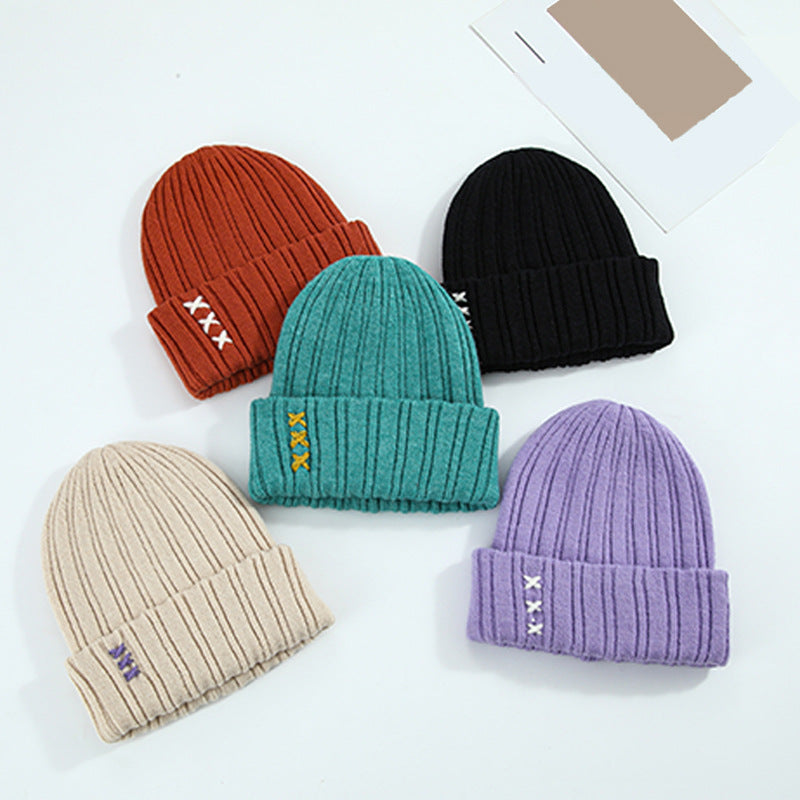 Wholesale Simple Men's and Women's Autumn and Winter Versatile Fashion Solid Color Knitted Hat