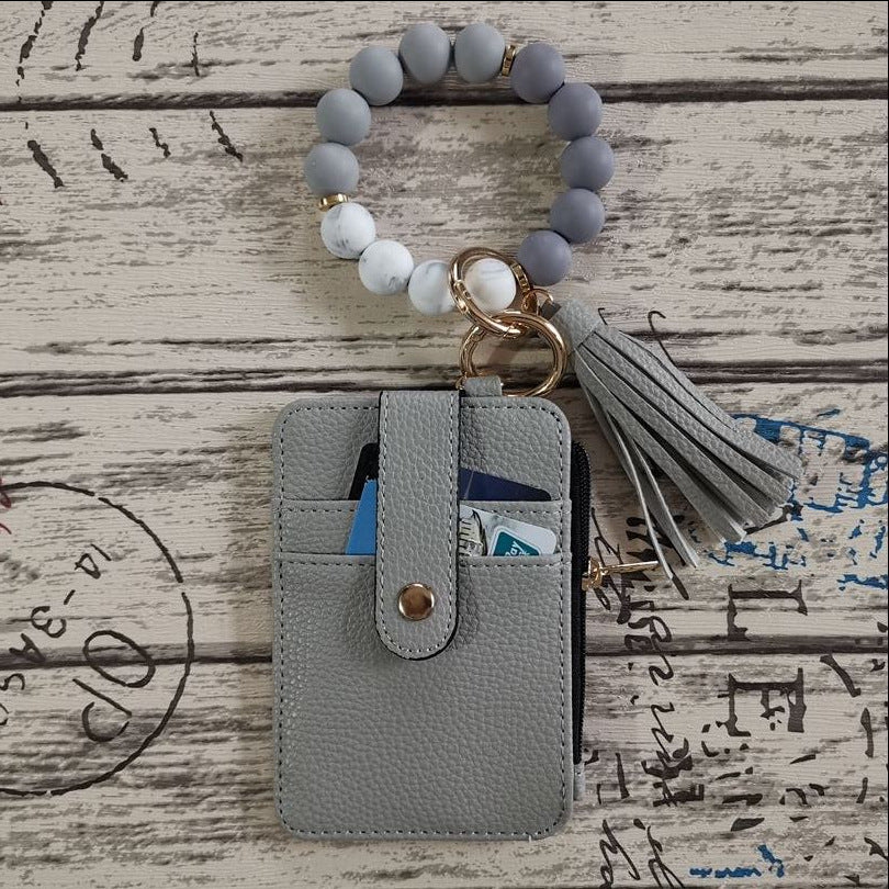 Wholesale Silicone leather wallet  Keychains