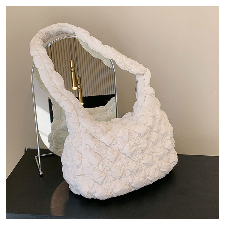 Wholesale Autumn and Winter Nylon Pleated Cloud Large Capacity Single Shoulder Crossbody Bags