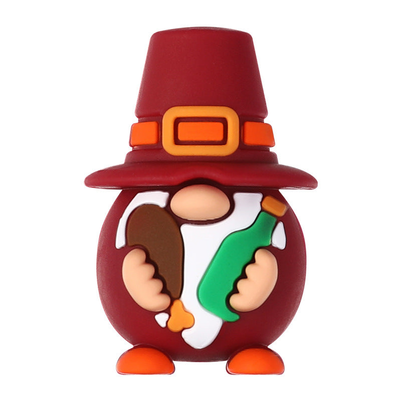 Wholesale 20pcs New Thanksgiving 3D Turkey Silicone Beads