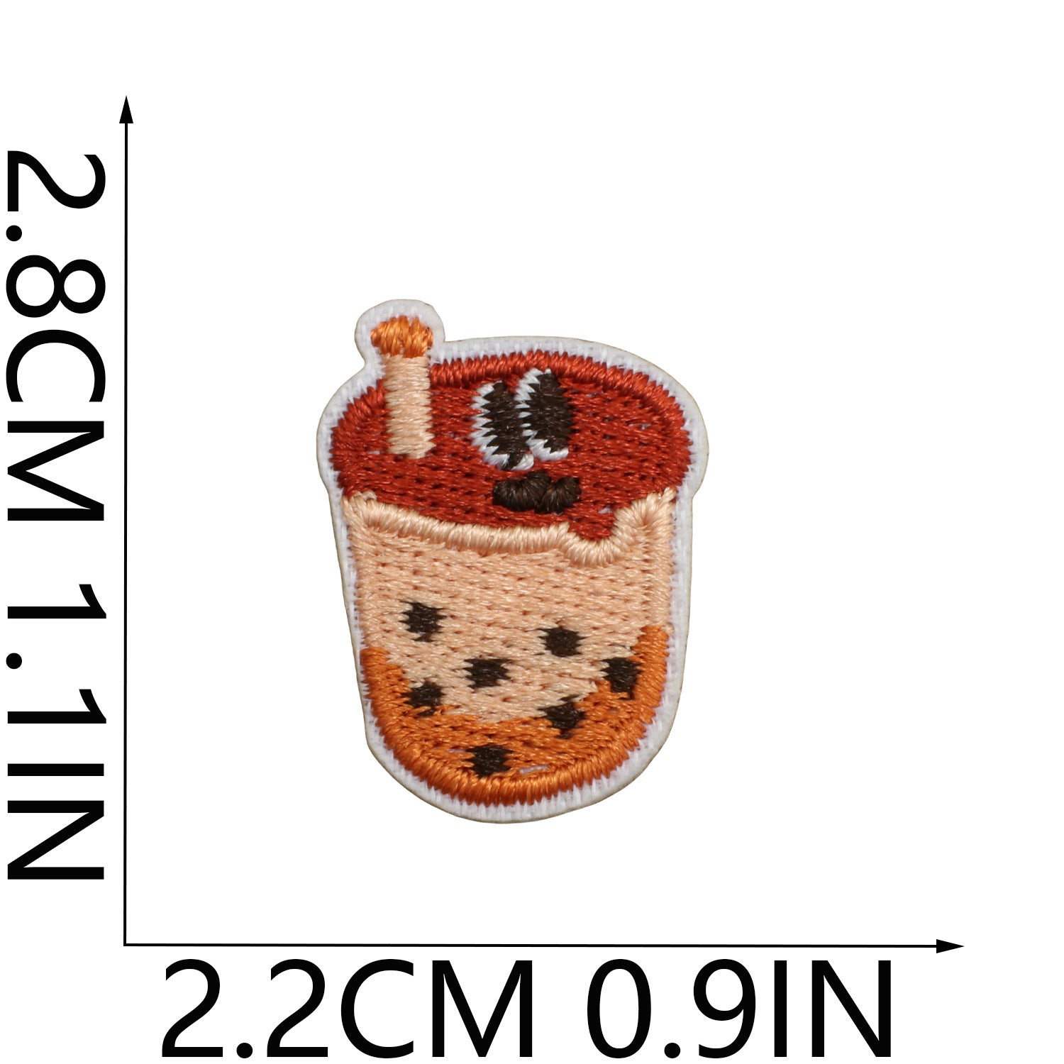 Wholesale Drink Cup Cow And Rice Ball Embroidered Iron On Patch Card Set For Clothing DIY Chic Accessory