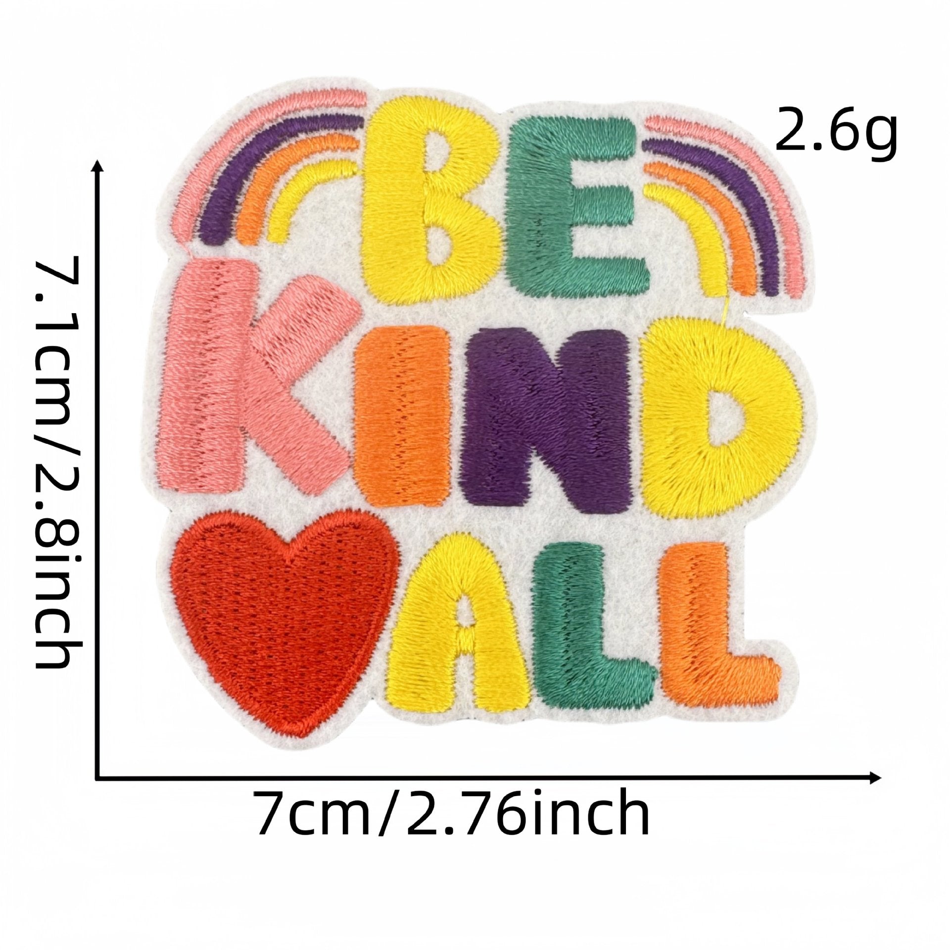 Wholesale Colorful and kind English word embroidery DIY patches