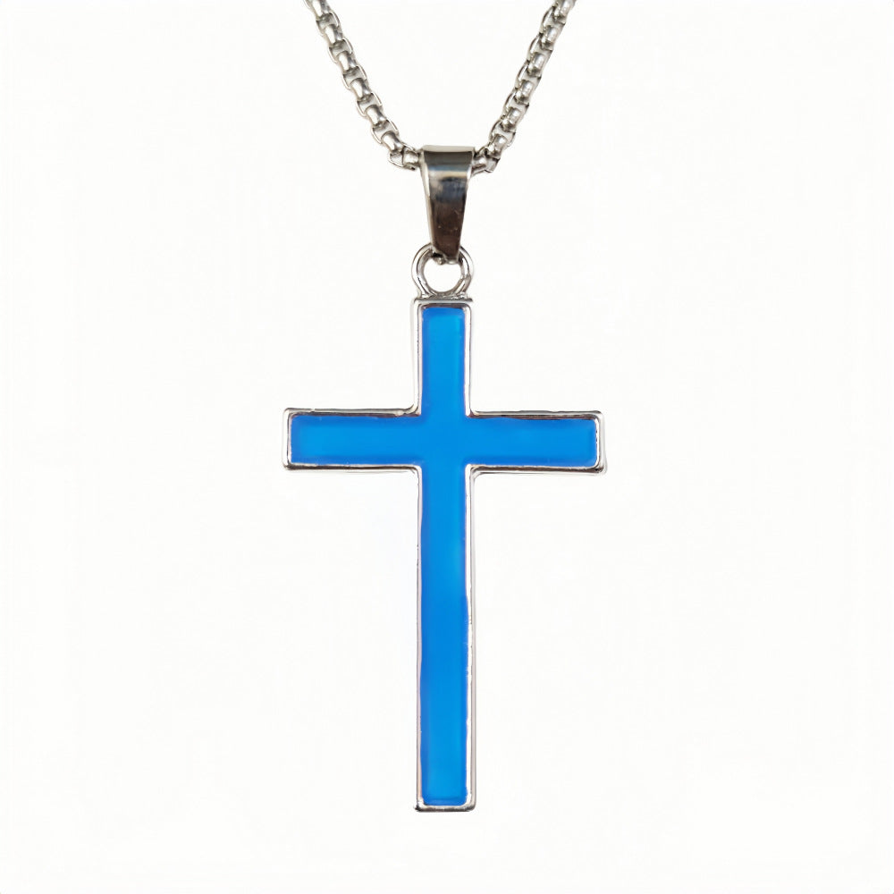 Wholesale Luminous Cross Bracelet Necklace Set