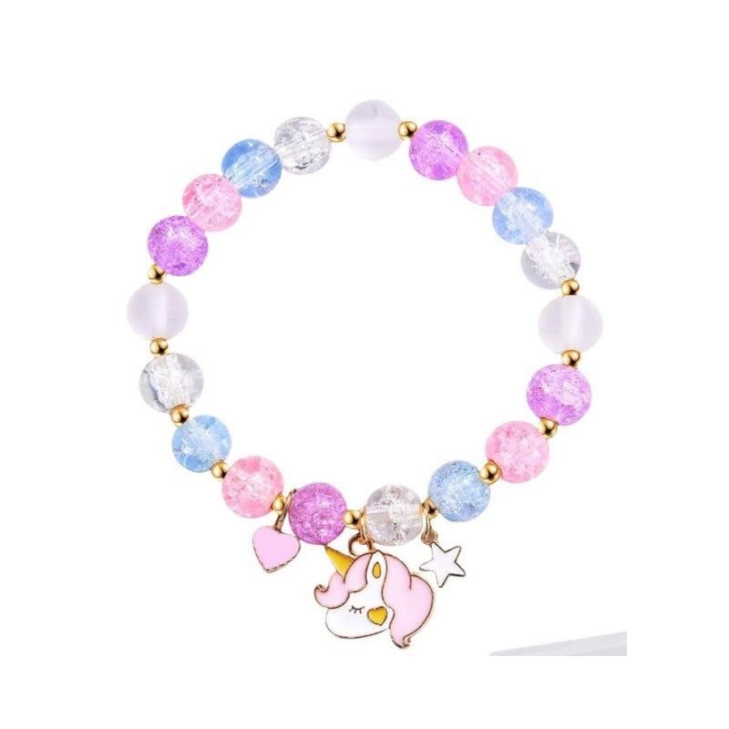 Wholesale Easter Explosion Beads Unicorn Rabbit  Pendant Elastic Bracelet