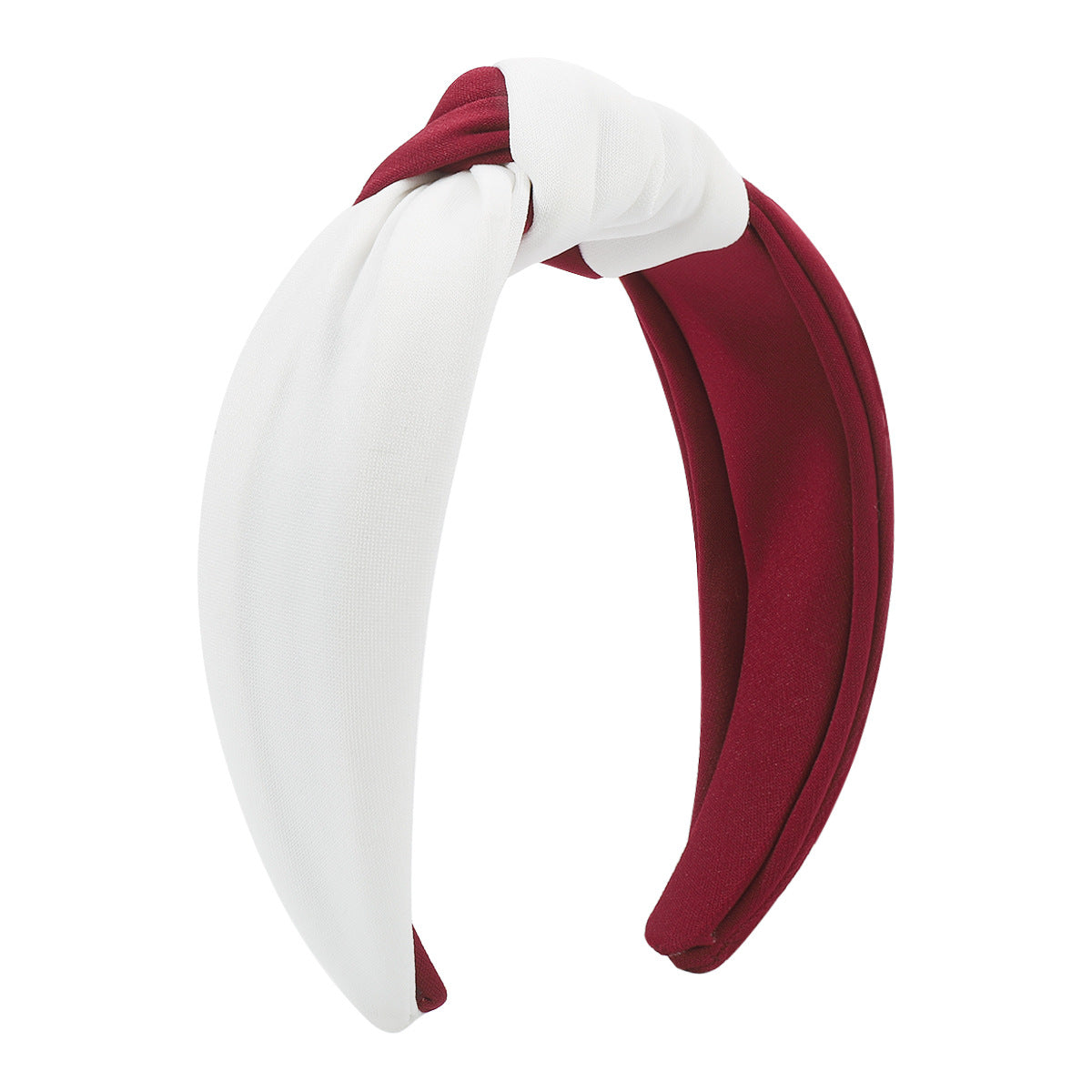 Wholesale Wide Edge Knotting and Color Blocking Fabric Hairbands