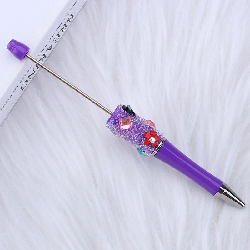 Wholesale New DIY Baby's Breath Flower Sugar Beaded Ballpoint Pen