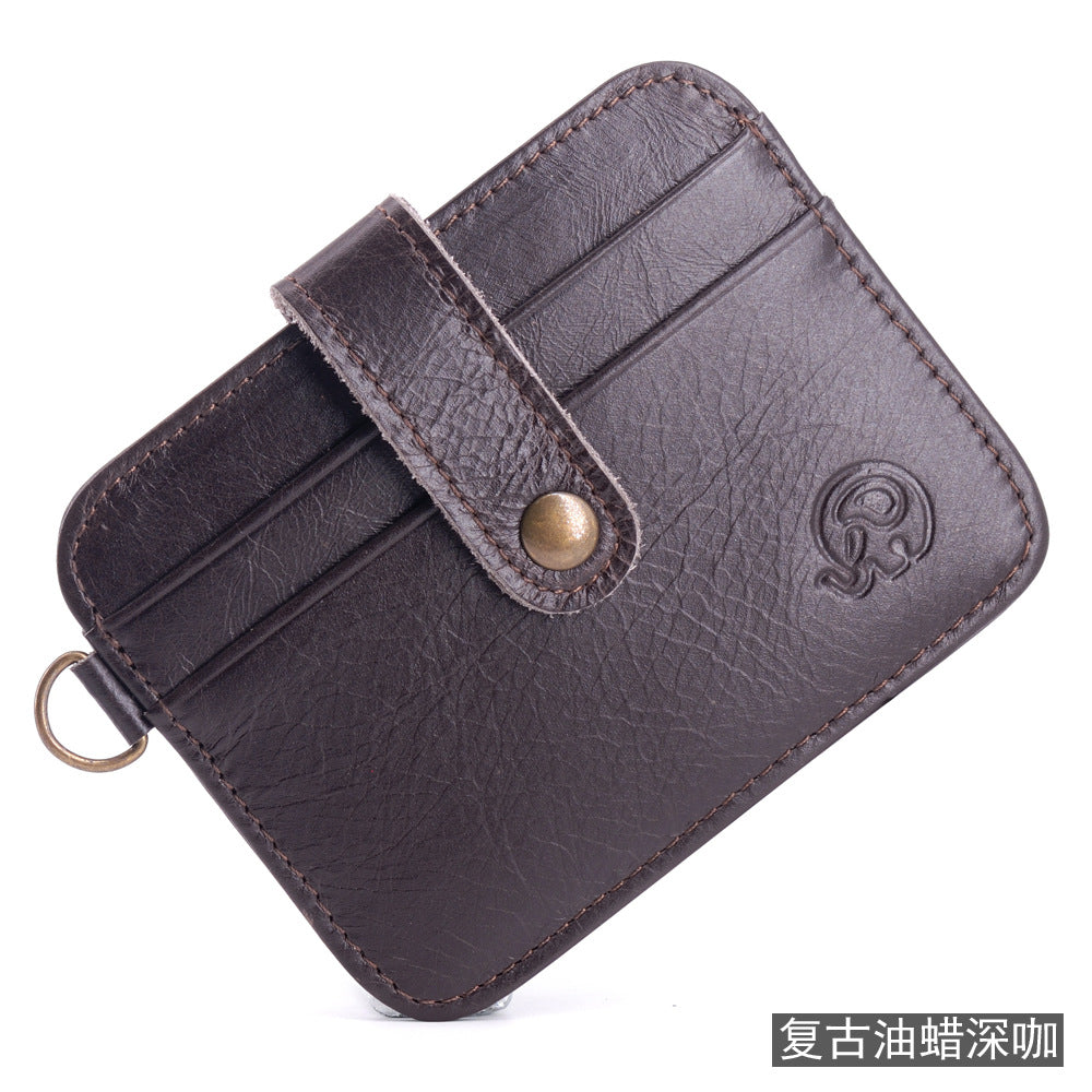 Wholesale First layer cowhide ID card holder men' s wallet