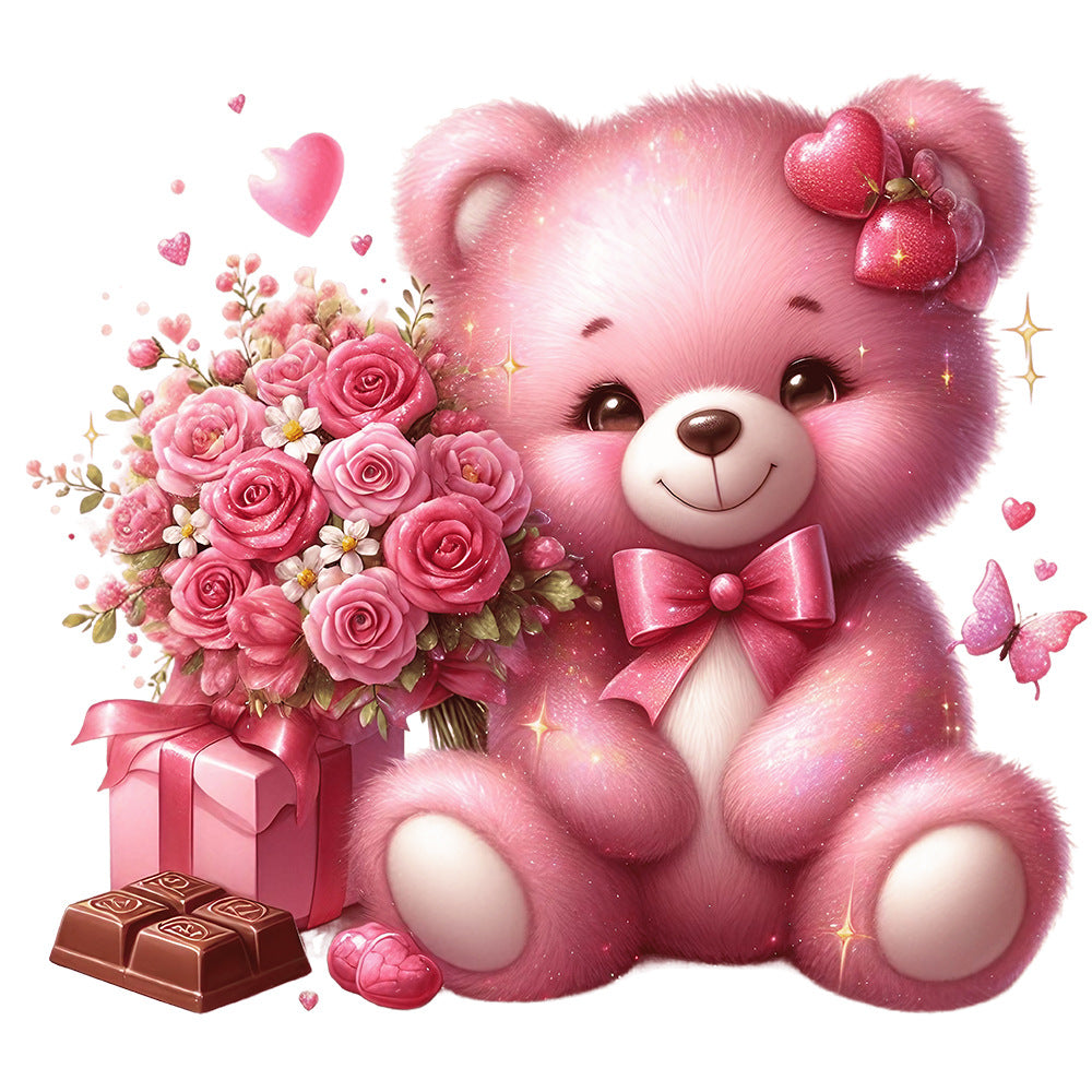 Wholesale 10pcs Valentine's Day Love Cute Bear UV DTF Ready to Press Transfers Wraps