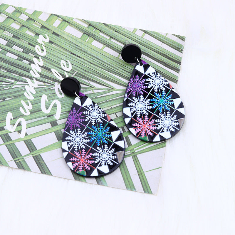 Wholesale Star Mask Carnival Acrylic Earrings