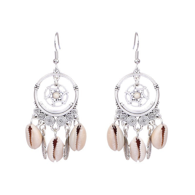 Wholesale Handmade Round Hollow Love Earrings