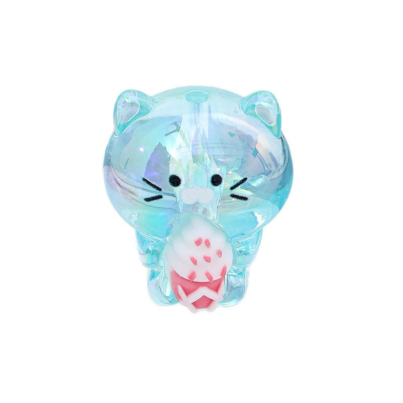 Wholesale 10pcs Colorful Cute Rabbit Cat Conch Acrylic Beads