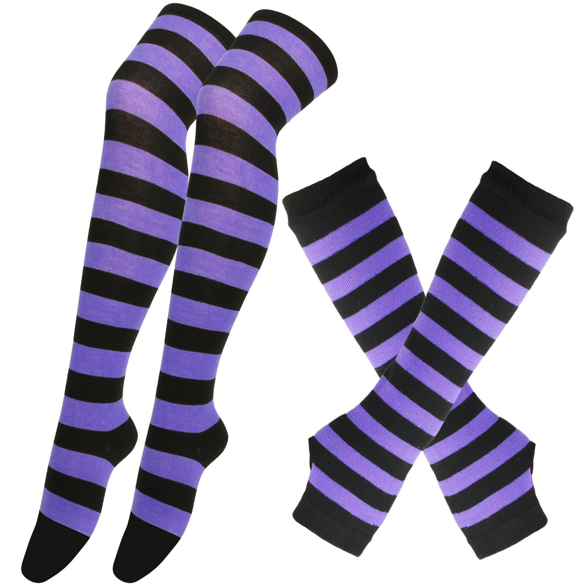 Wholesale Halloween Christmas Funny Striped Gloves Long Socks Set
