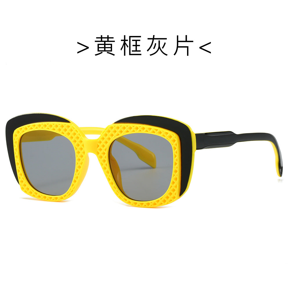 Wholesale Fashion Square Frame Plastic Sunglasses