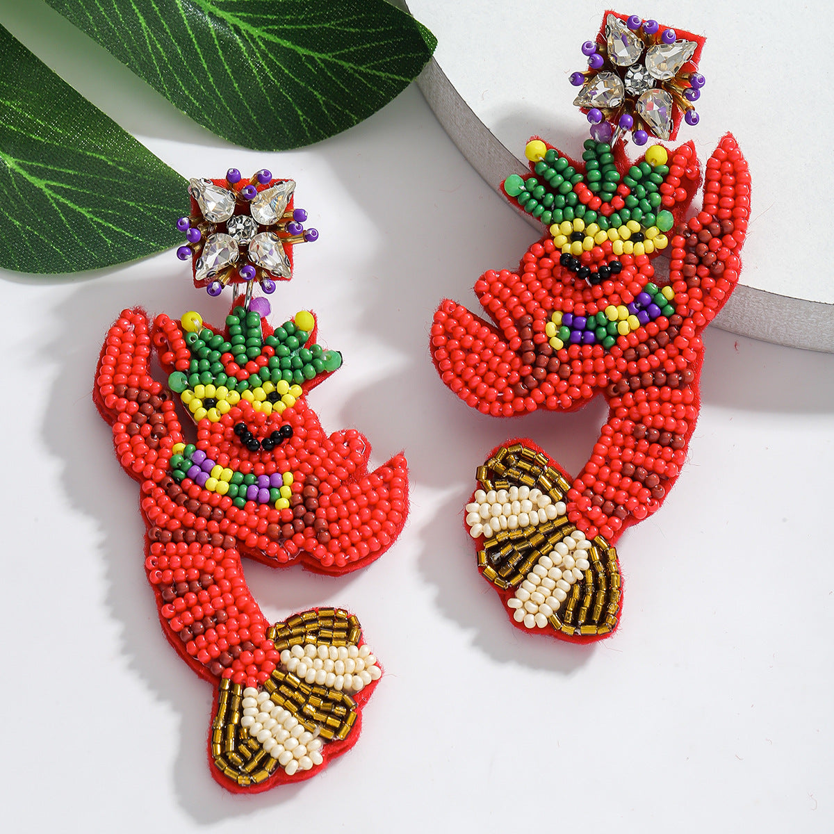 Wholesale Festive Handmade Rice Bead Earrings