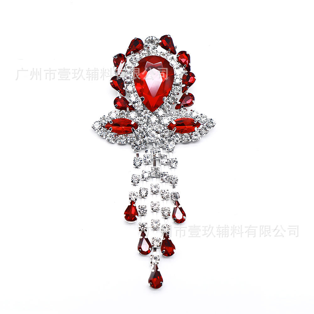 Wholesale 5. 5CM Waterdrop Diamond Crystal Tassel DIY Patches