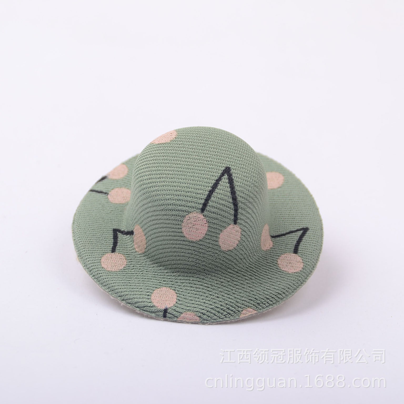 Wholesale Mobile phone pendant perfume holder hat ornaments doll accessories diy hand-made Meng Qiqi hat vintage printing 5.8CM