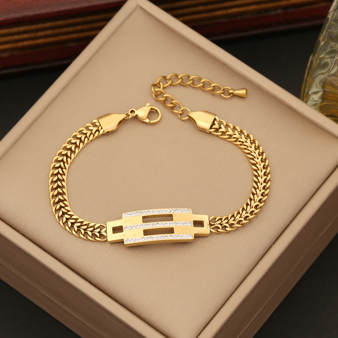 Wholesale Stainless Steel Butterfly Drip Oil Bracelet