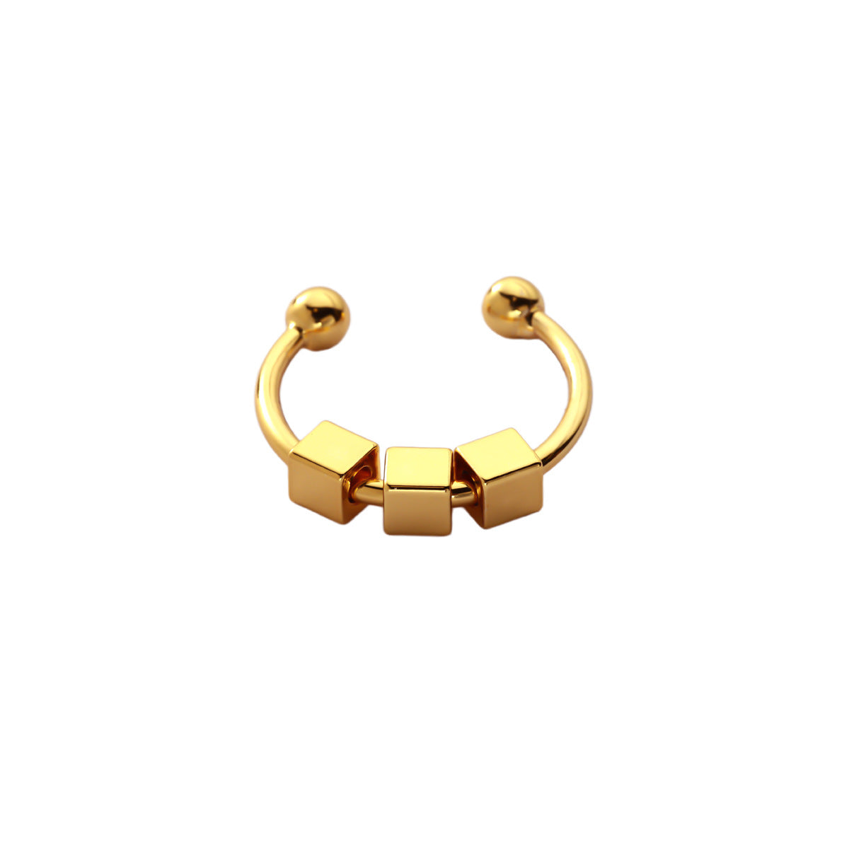 Wholesale Spiral bead rotatable open ring