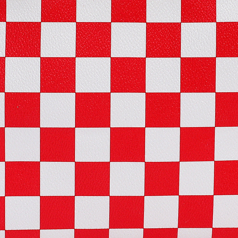 Wholesale Checkerboard PU Makeup Bag Checkerboard Storage Bag Checkerboard Pen Bag Bag