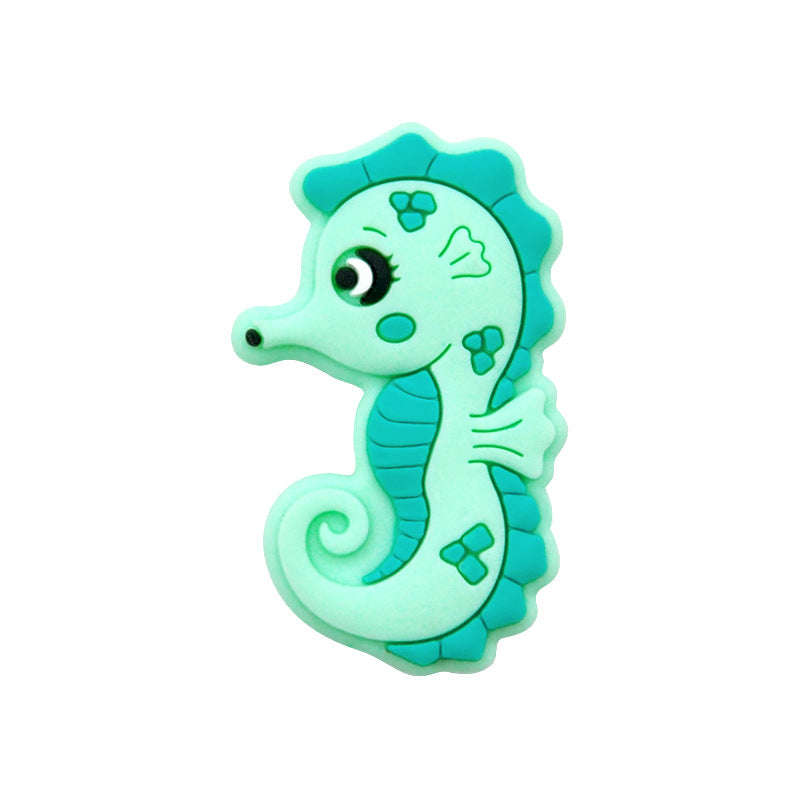 Cuentas de silicona de caballos de mar al por mayor 100pcs