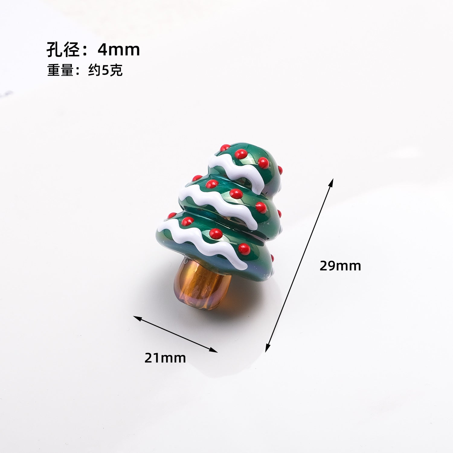 Wholesale Graffiti Christmas Tree Perforated Acrylic DIY Beads