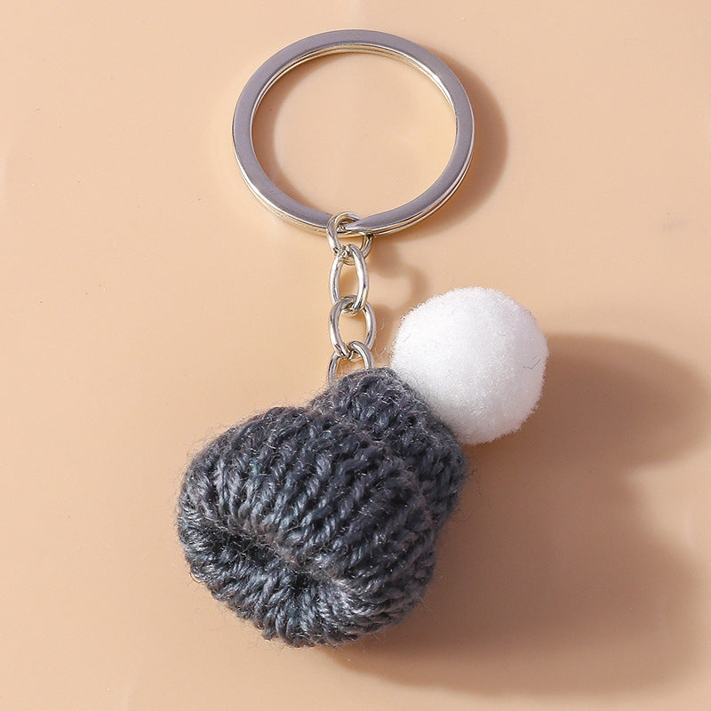 Wholesale Cartoon Mini Colored Knitted Hat Keychain