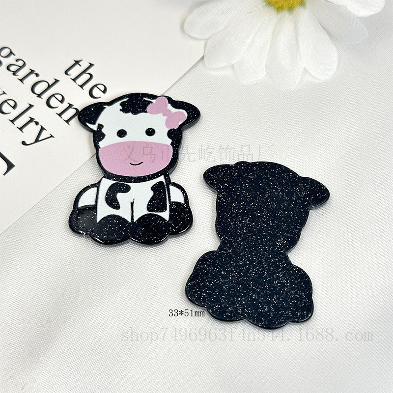 Wholesale 10pcs Cartoon Acrylic Letters Telescopic Buckle DIY Patch With