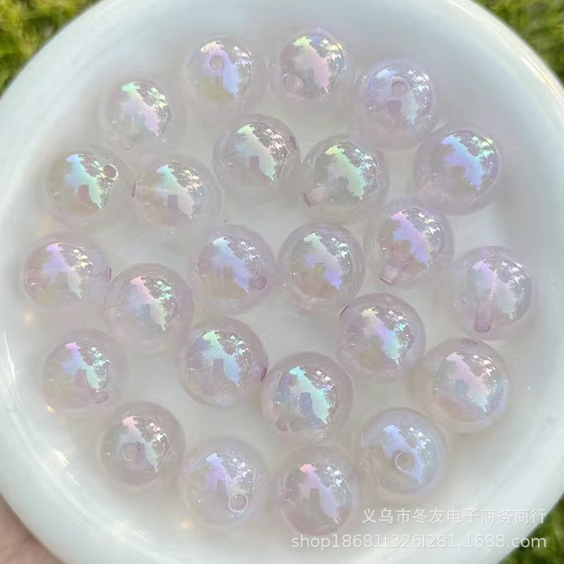 Wholesale 10pcs 20mm luminous UV straight hole Acrylic Beads