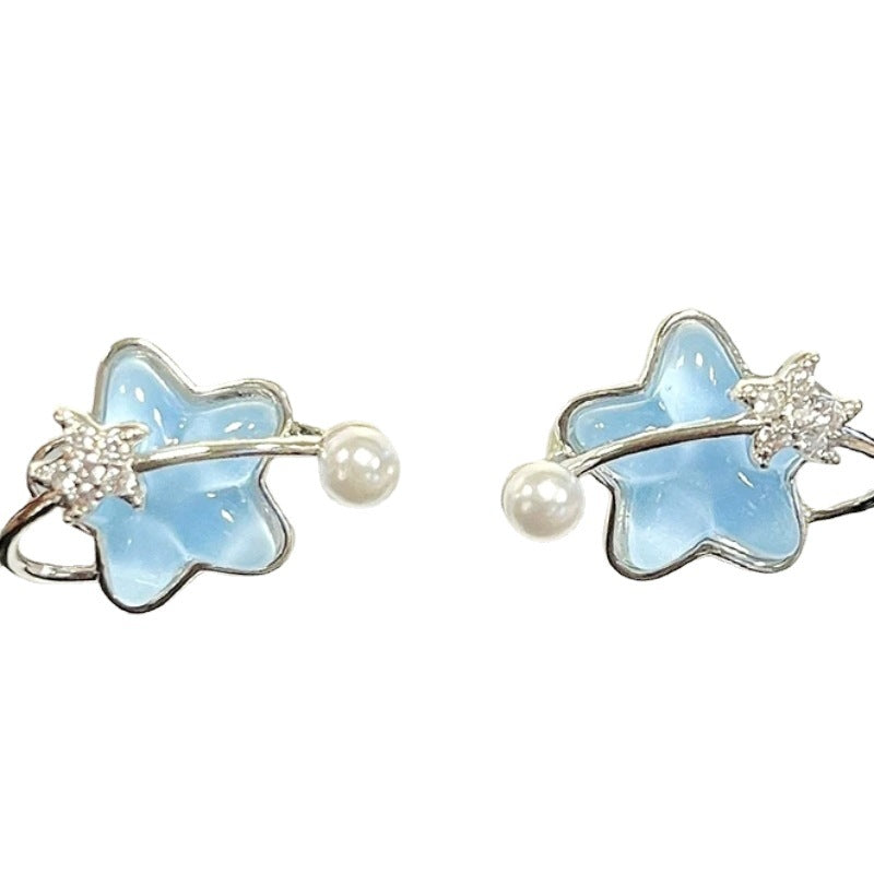 Pendientes de aleación de perlas estelares al por mayor