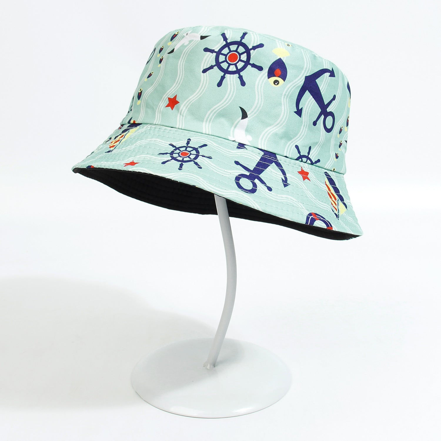 Wholesale Cotton Polyester Cartoon Rainbow Kids Bucket Hat