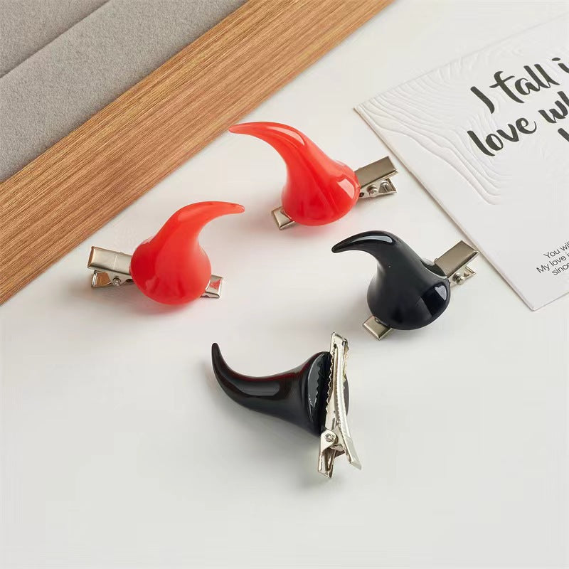 Wholesale Devil Horn Hairpin Top Head Pressing Hair Top Clip Hair