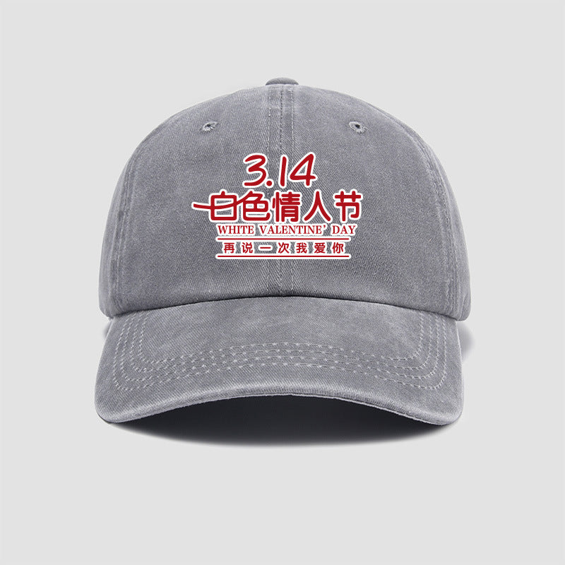 Wholesale March 14th White Day Say I Love You Again Hat Baseball Cap
