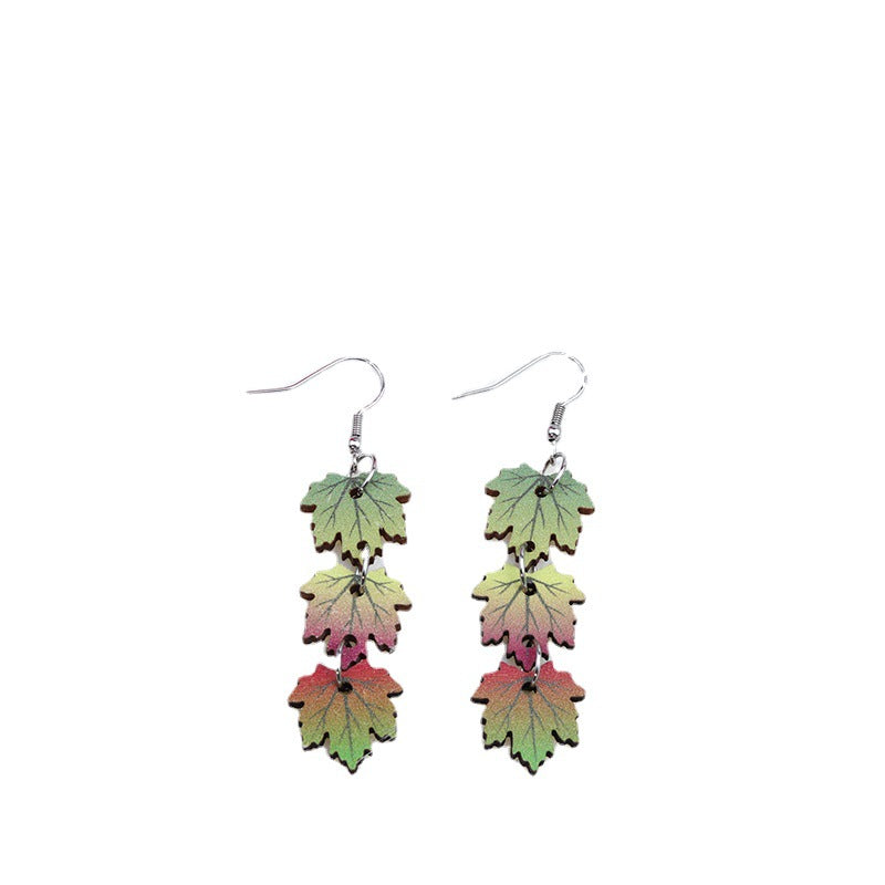 Wholesale MOM Love Dog Claw Wooden Earrings