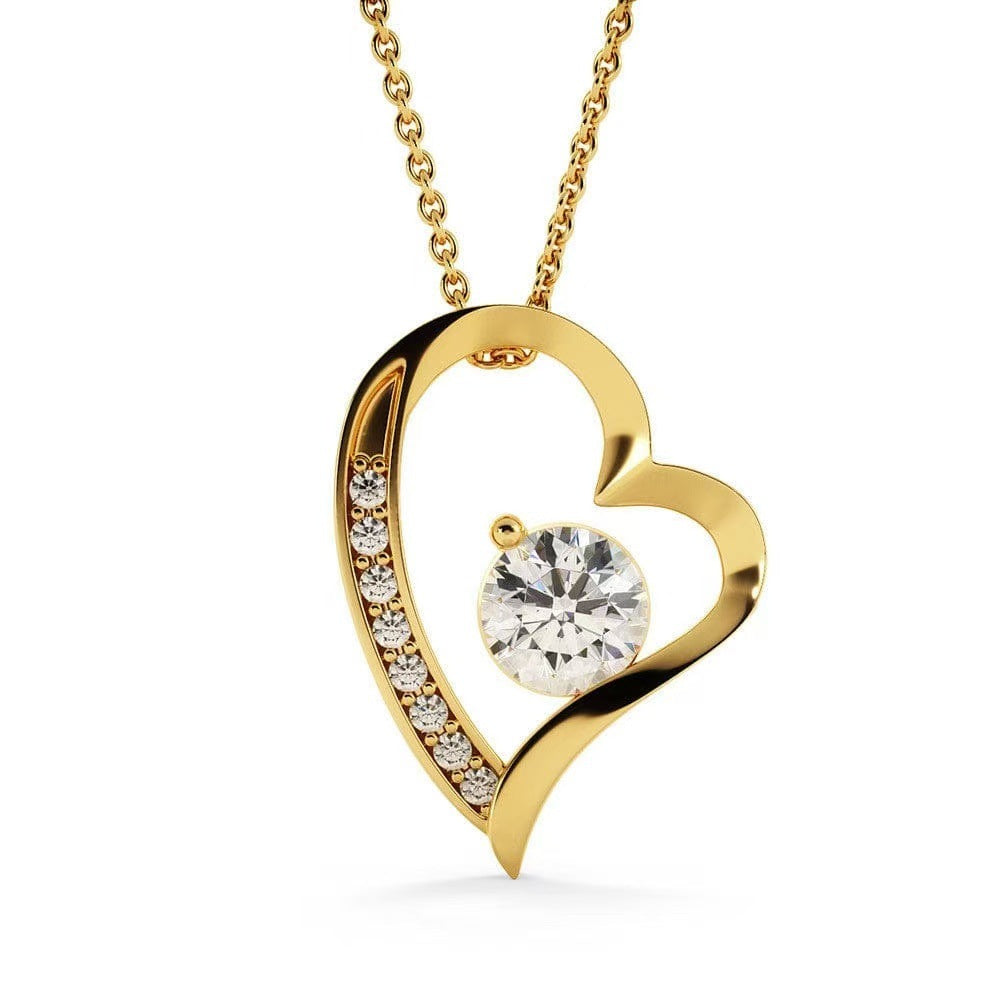 Wholesale Hollow zircon heart-shaped Valentine's Day necklace