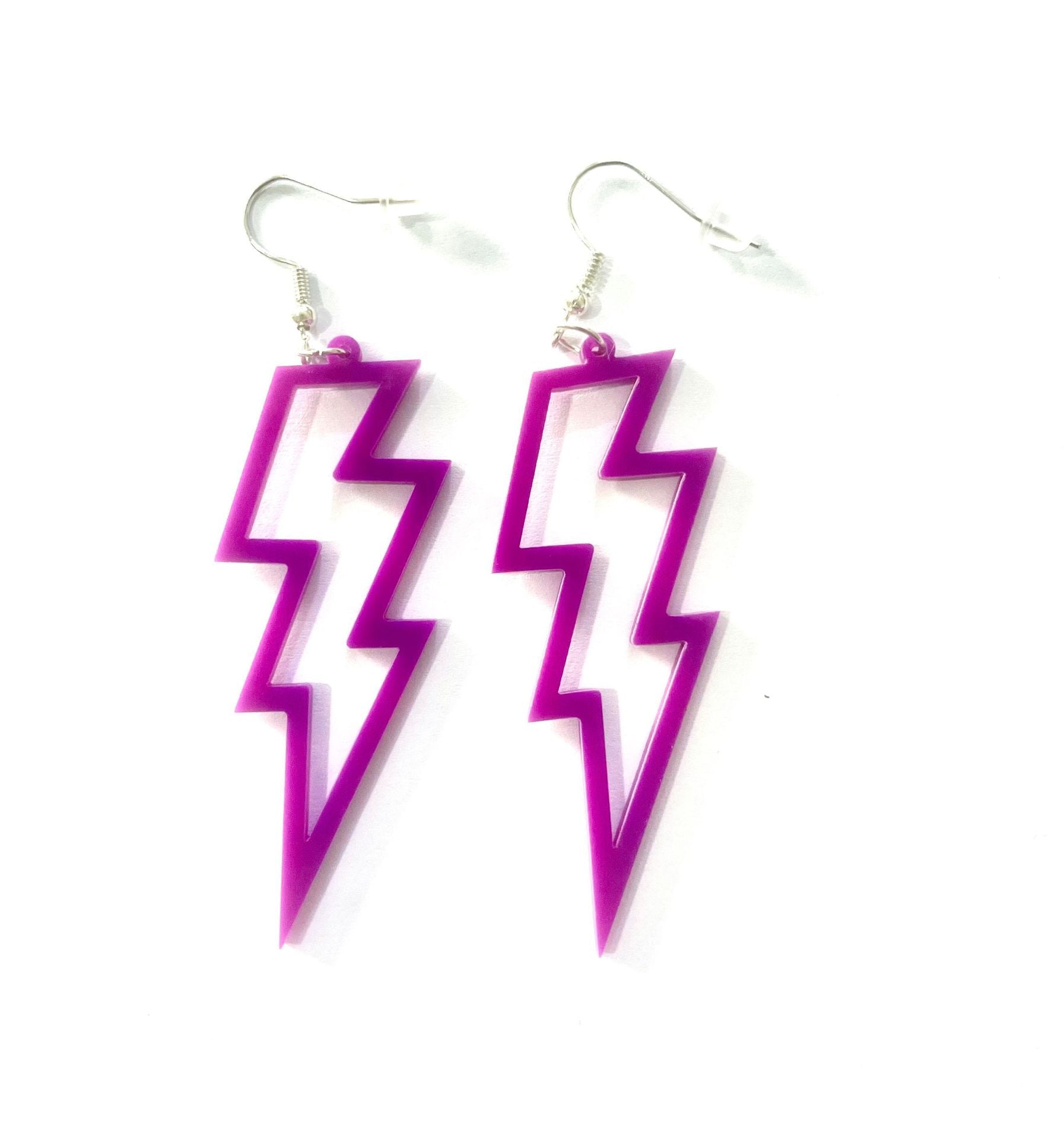 Wholesale Geometric Acrylic Cut Out Lightning Earrings