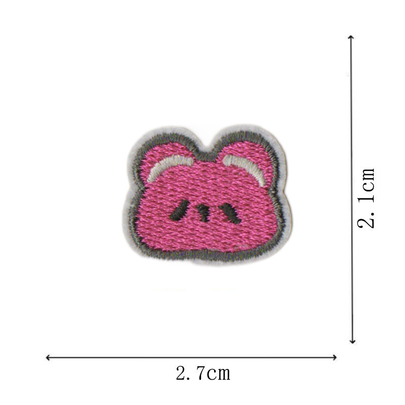 Wholesale Polyester Cotton Animal Embroidery Patches Cute Panda Dog Rabbit Designs For Kids Clothing DIY Craft Supply