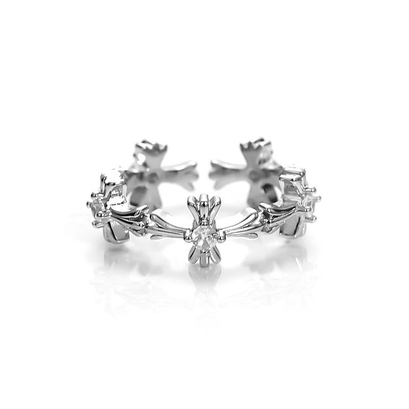 Wholesale Dark Gothic style cross retro ring