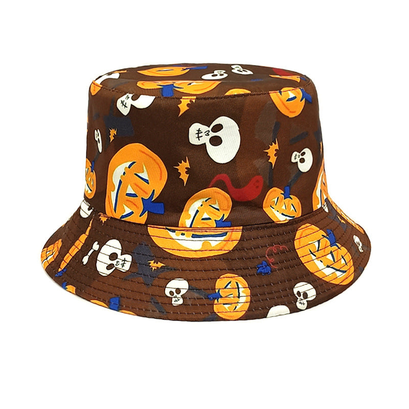 Wholesale Halloween New Pumpkin Skull Polyester Bucket Hat