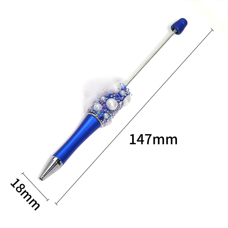 Wholesale 5pcs Creative Pearl Ball DIY Bead Sparkling Bubble Ball Spinning Ballpoint Pen