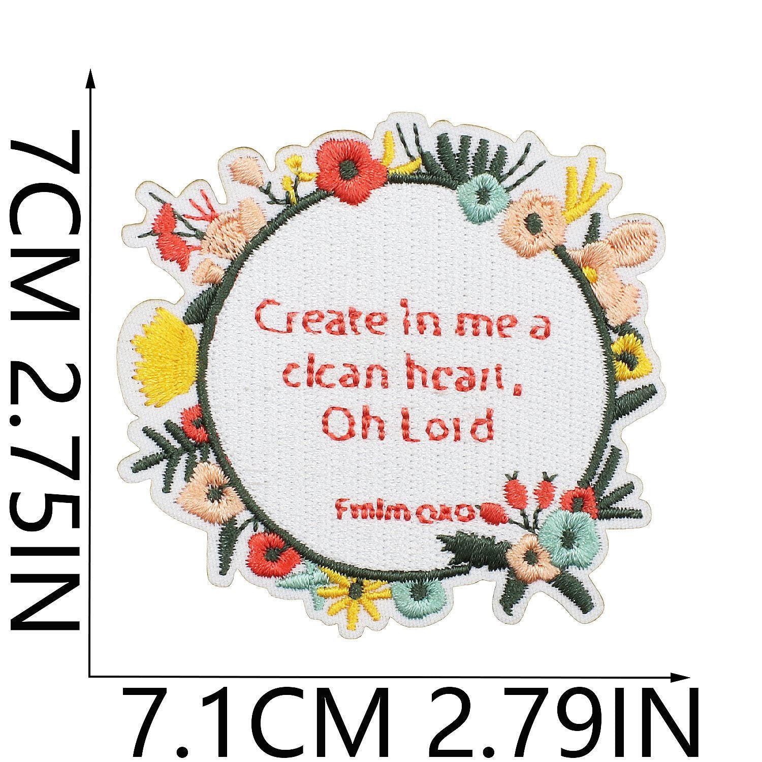 Wholesale Faith Letter Series Embroidered Fabric Patch with Cross  DIY Patches