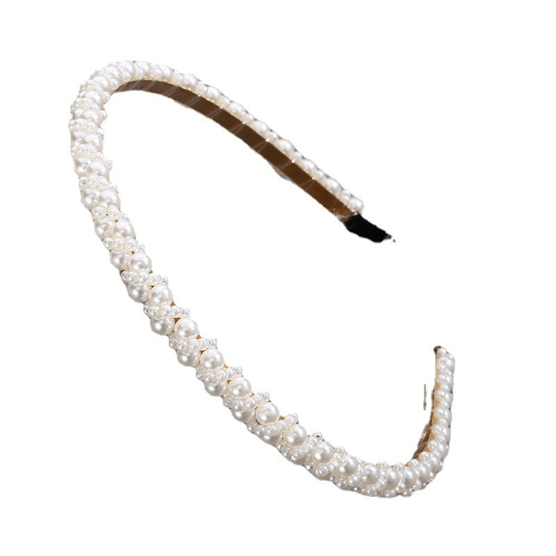 Wholesale Bridal Hand Braided Knotted Pearl Headbands