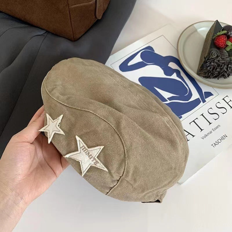 Wholesale American retro star forward cap beret