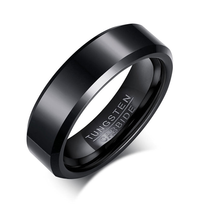 Wholesale Tungsten Steel Solid Color Men's Rings