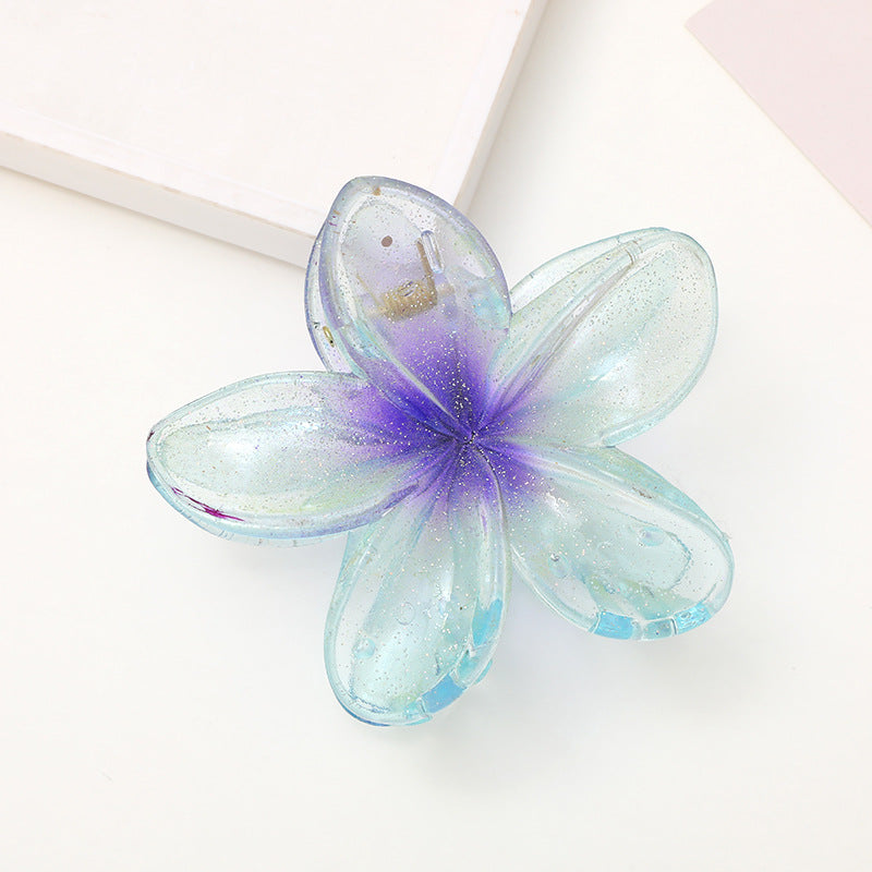 Wholesale colorful acrylic frangipani hairpins