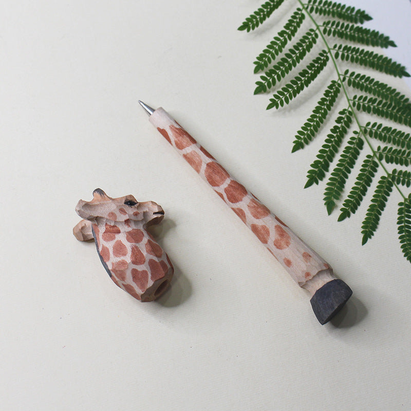 Wholesale Log branch animal ballpoint pen with replaceable refills, handmade creative stationery gift wooden pen